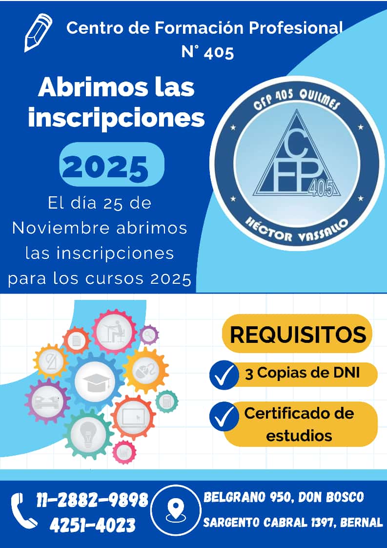 CFP N|405 - Inscripciones 2025